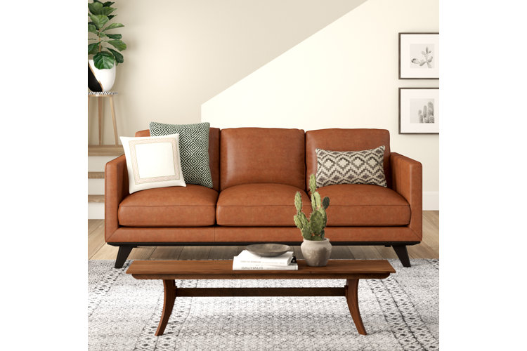 sheldrake 89'' leather sofa